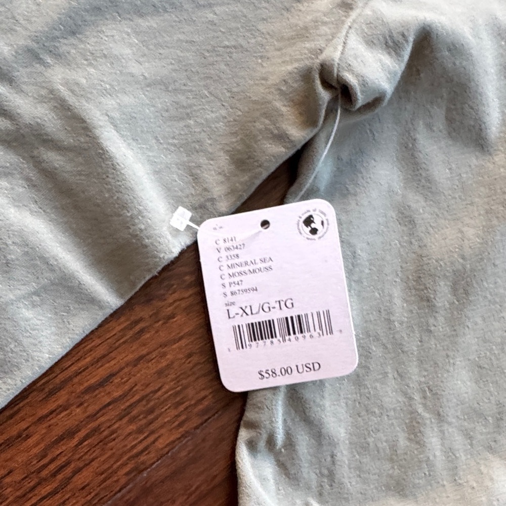 Intimately Free People Clean Lines Long Sleeve Bodysuit Mineral Sea - Picture 4 of 5
